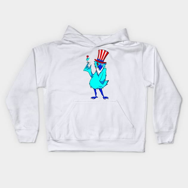 Blue Twitter Kids Hoodie by NetJan